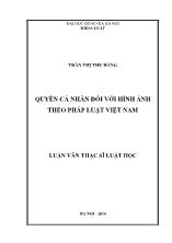 Tóm tắt luận văn Quyền cá nhân đối với hình ảnh theo pháp luật Việt Nam