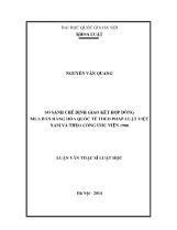 Tóm tắt luận văn So sánh chế định giao kết hợp đồng mua bán hàng hóa quốc tế theo pháp luật Việt Nam và theo công ước viên 1980