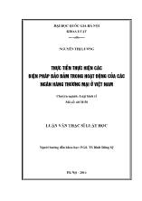 Tóm tắt luận văn Thực tiễn thực hiện các biện pháp bảo đảm trong hoạt động của các ngân hàng thương mại ở Việt Nam