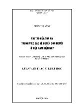 Tóm tắt luận văn Vai trò của tòa án trong việc bảo vệ quyền con người ở Việt Nam hiện nay