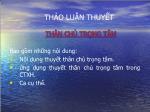 Ứng dụng thuyết thân chủ trọng tâm trong CTXH