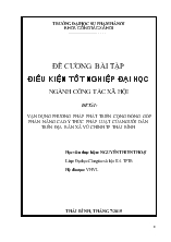 Vận dụng phương pháp phát triển cộng đồng góp phần nâng cao ý thức pháp luật của người dân trên địa bàn xã Vũ Chính TP Thái Bình