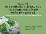 Chuyên đề Quy định điều tiết khu vực tài chính dưới góc độ phân tích kinh tế (economic analysis of financial regulation)