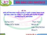 Đề tài Một số phương thức quản lý chất lượng theo TCVN ISO 9001:2008 tại công ty cổ phần xây dựng và kinh doanh địa ốc hòa bình