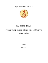 Phân tích hoạt động của công ty bảo hiểm