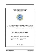 Tóm tắt khóa luận Các biện pháp xúc tiến tiêu thụ ở công ty cổ phần sách dân tộc - Nhà xuất bản giáo dục năm 2009 - 2010