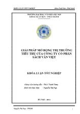 Tóm tắt Khóa luận Giải pháp mở rộng thị trường tiêu thụ của công ty cổ phần sách văn việt