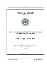 Tóm tắt Khóa luận Kênh phân phối của công ty cổ phần phát hành sách Hà Tây năm 2009 – 2010