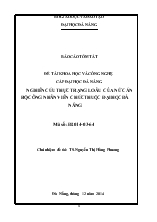 Báo cáo tóm tắt Nghiên cứu thực trạng lo âu của nữ cán bộ công nhân viên chức thuộc đại học Đà Nẵng