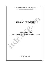Chuyên đề Du lịch Việt Nam: Thực trạng và giải pháp phát triển