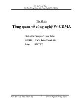 Đề tài Tổng quan về công nghệ W-CDMA