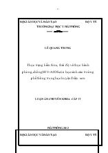 Luận án Thực trạng kiến thức, thái độ và thực hành phòng, chống HIV/AIDS của học sinh các trường phổ thông trung học huyện Triệu sơn