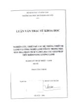 Luận văn Nghiên cứu, thiết kế các hệ thống thiết bị lạnh và công nghệ lạnh tối ưu trong nhà máy bia, phân tích và đưa ra các giải pháp tiết kiệm năng lượng lạnh