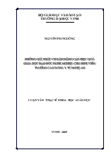 Luận văn Những giải pháp cơ bản nâng cao hiệu quả giáo dục đạo đức nghề nghiệp cho sinh viên trường cao đẳng y tế Nghệ An