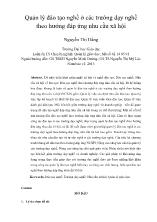 Tóm tắt luận án Quản lý đào tạo nghề ở các trường dạy nghề theo hướng đáp ứng nhu cầu xã hội