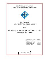 Hoạch định chiến lược phát triển công ty honda Việt Nam