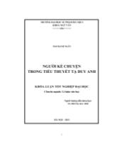 Khóa luận Người kể chuyện trong tiểu thuyết Tạ Duy Anh