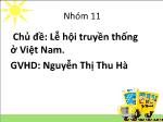 Lễ hội truyền thống ở Việt Nam