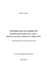 Tóm tắt luận án Tình hình song ngữ Khmer-Việt tại đồng bằng sông Cửu Long - Một số vấn đề lý thuyết và thực tiễn