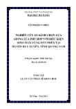 Tóm tắt Luận văn Nghiên cứu so sánh chọn lựa giống lúa phù hợp với điều kiện sinh thái vùng đất phèn tại huyện Duy Xuyên, tỉnh Quảng Nam