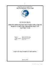 Tóm tắt Luận văn Truyền hình số mặt đất theo tiêu chuẩn DVB-T2 và kết quả đo kiểm thực tế tại Việt Nam