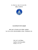 Chuyên đề Hiệu quả sử dụng đất nông nghiệp tại xã Ea Puk, huyện Krông Năng, tỉnh Đắk Lắk