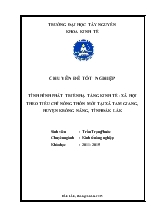 Chuyên đề Tình hình phát triển hạ tầng kinh tế - xã hội theo tiêu chí nông thôn mới tại xã Tam Giang, huyện Krông Năng, tỉnh Đắk Lắk