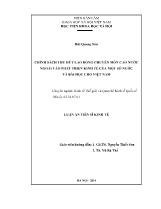 Luận án Chính sách thu hút lao động chuyên môn cao nước ngoài vào phát triển kinh tế của một số nước và bài học cho Việt Nam
