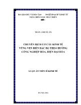 Luận án Chuyển dịch cơ cấu kinh tế vùng ven biển Bắc Bộ theo hướng công nghiệp hóa, hiện đại hóa