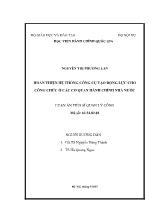 Luận án Hoàn thiện hệ thống công cụ tạo động lực cho công chức ở các cơ quan hành chính nhà nước