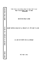 Luận án Hợp đồng dịch vụ pháp lý ở Việt Nam