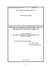 Luận án Nâng cao năng lực thể chế hành chính nhà nước để thích ứng với kinh tế thị trường và yêu cầu hội nhập quốc tế ở nước ta hiện nay