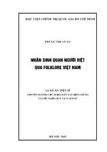 Luận án Nhân sinh quan người việt qua Folklore Việt Nam