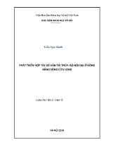 Luận án Phát triển hợp tác xã vận tải thủy- Bộ nội địa ở đồng bằng sông Cửu Long