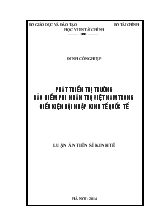 Luận án Phát triển thị trường bảo hiểm phi nhân thọ Việt Nam trong điều kiện hội nhập kinh tế quốc tế