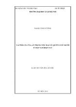 Luận án Vai trò của tòa án trong việc bảo vệ quyền con người ở Việt Nam hiện nay