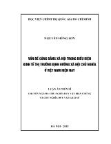 Luận án Vấn đề công bằng xã hội trong điều kiện kinh tế thị trường định hướng xã hội chủ nghĩa ở Việt Nam hiện nay