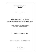 Luận văn Bảo đảm quyền con người trong hoạt động xét xử vụ án hình sự