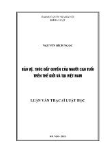 Luận văn Bảo vệ, thúc đẩy quyền của người cao tuổi trên thế giới và tại Việt Nam