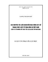 Luận văn Các nguyên tắc liên quan đến hoạt động xét xử trong pháp luật tố tụng hình sự Việt Nam (trên cơ sở nghiên cứu thực tiễn tại địa bàn tỉnh Nam Định)