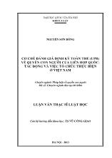 Luận văn Cơ chế đánh giá định kỳ toàn thể (UPR) về quyền con người của liên hợp quốc: Tác động và việc tổ chức thực hiện ở Việt Nam
