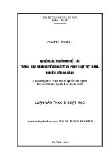 Luận văn Quyền của người khuyết tật trong luật nhân quyền quốc tế và pháp luật Việt Nam - Nghiên cứu so sánh