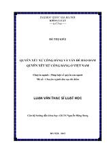 Luận văn Quyền xét xử công bằng và vấn đề bảo đảm quyền xét xử công bằng ở Việt Nam