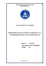 Luận văn Tình hình sử dụng đất nông nghiệp của xã Ea Tu, tp Buôn Ma Thuột, tỉnh Đắl lắk