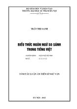 Tóm tắt Luận án Biểu thức ngôn ngữ so sánh trong tiếng việt