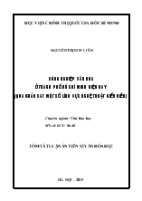 Tóm tắt Luận án Công nghiệp văn hóa ở thành phố Hồ Chí Minh hiện nay (qua khảo sát một số lĩnh vực nghệ thuật biểu diễn)