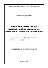 Tóm tắt Luận án Đảng bộ tỉnh Hải Dương lãnh đạo hội liên hiệp phụ nữ tỉnh đổi mới nội dung, phương thức hoạt động từ năm 1997 đến năm 2012