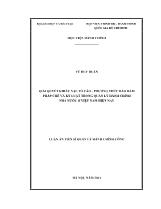 Tóm tắt Luận án Giải quyết khiếu nại, tố cáo - Phương thức bảo đảm pháp chế và kỷ luật trong quản lý hành chính nhà nước ở Việt Nam hiện nay