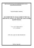 Tóm tắt Luận án Hoàn thiện thủ tục hải quan điện tử Việt Nam theo hướng áp dụng các chuẩn mực hải quan hiện đại đến năm 2020