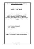 Tóm tắt Luận án Improving Vietnam electronic customs procedures towards adopting modern customs standards by 2020